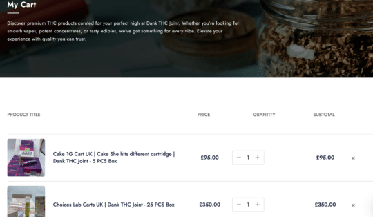 Shop Cart Dank Thc Joint