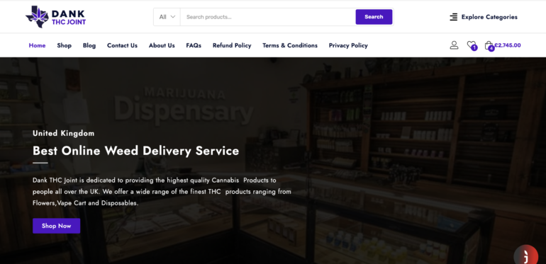 How to Order Weed on Dank THC Joint from any Location in the UK | 2026